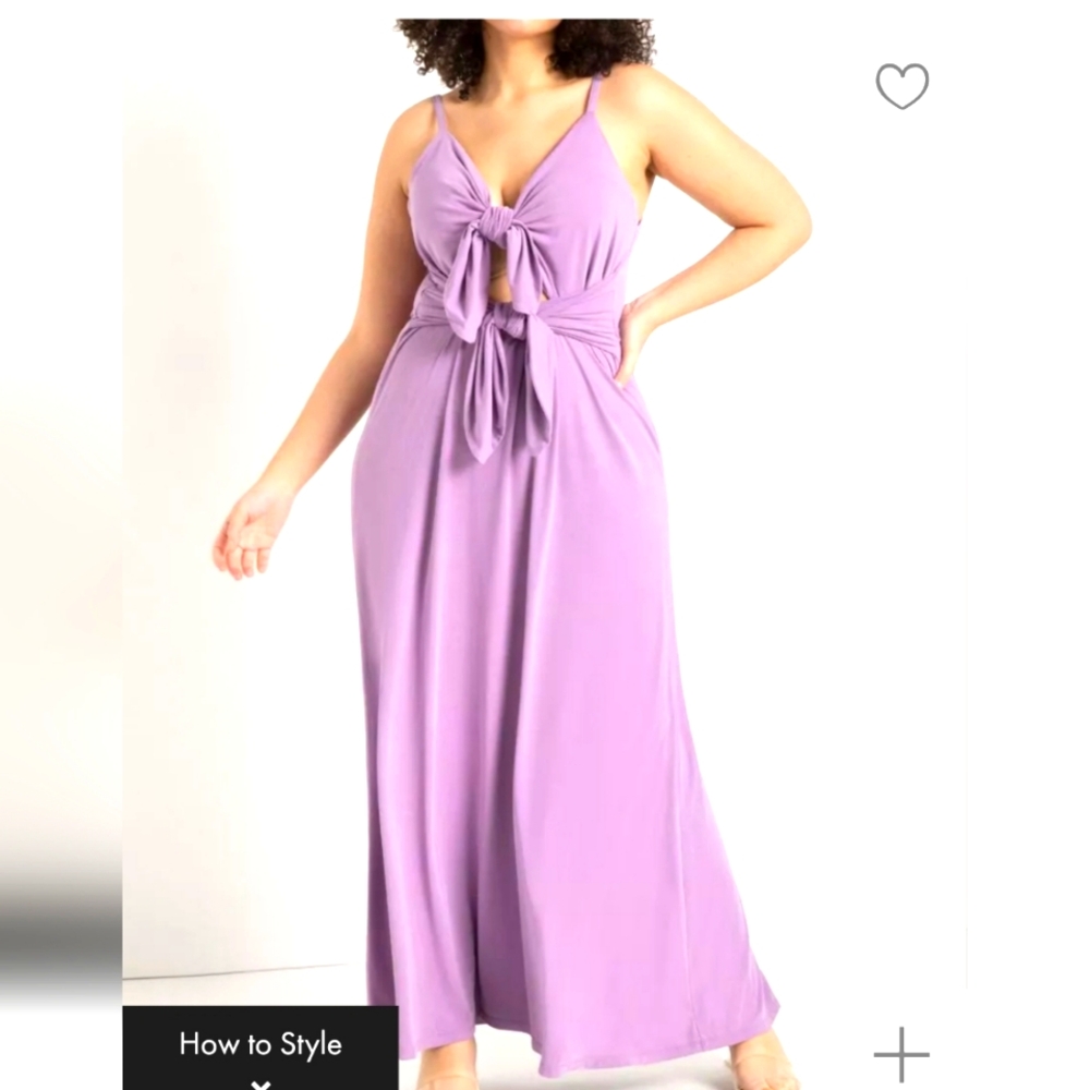 Eloquii cut out tie dress.